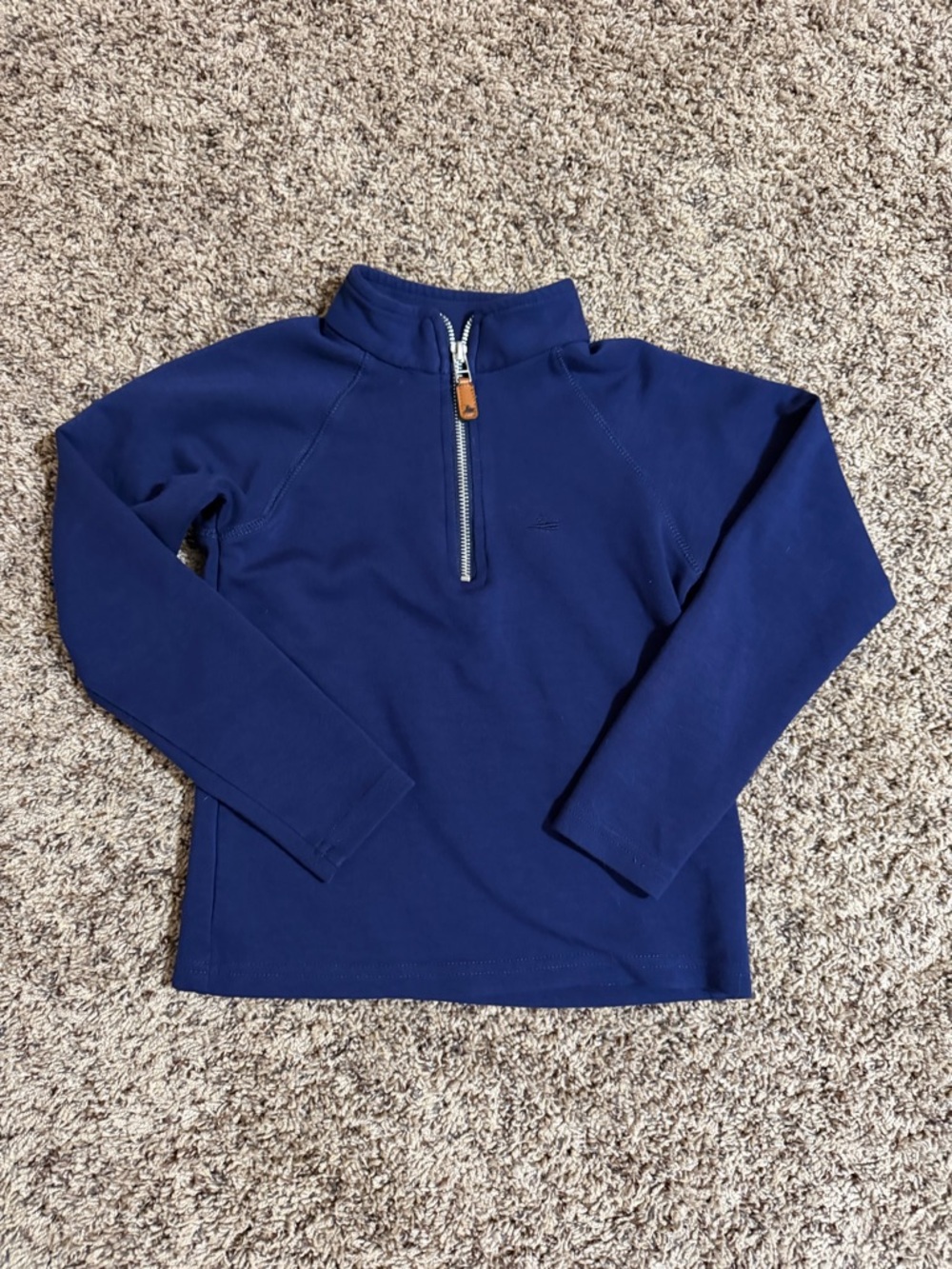 Kids Navy Quarter-Zip Pullover Top